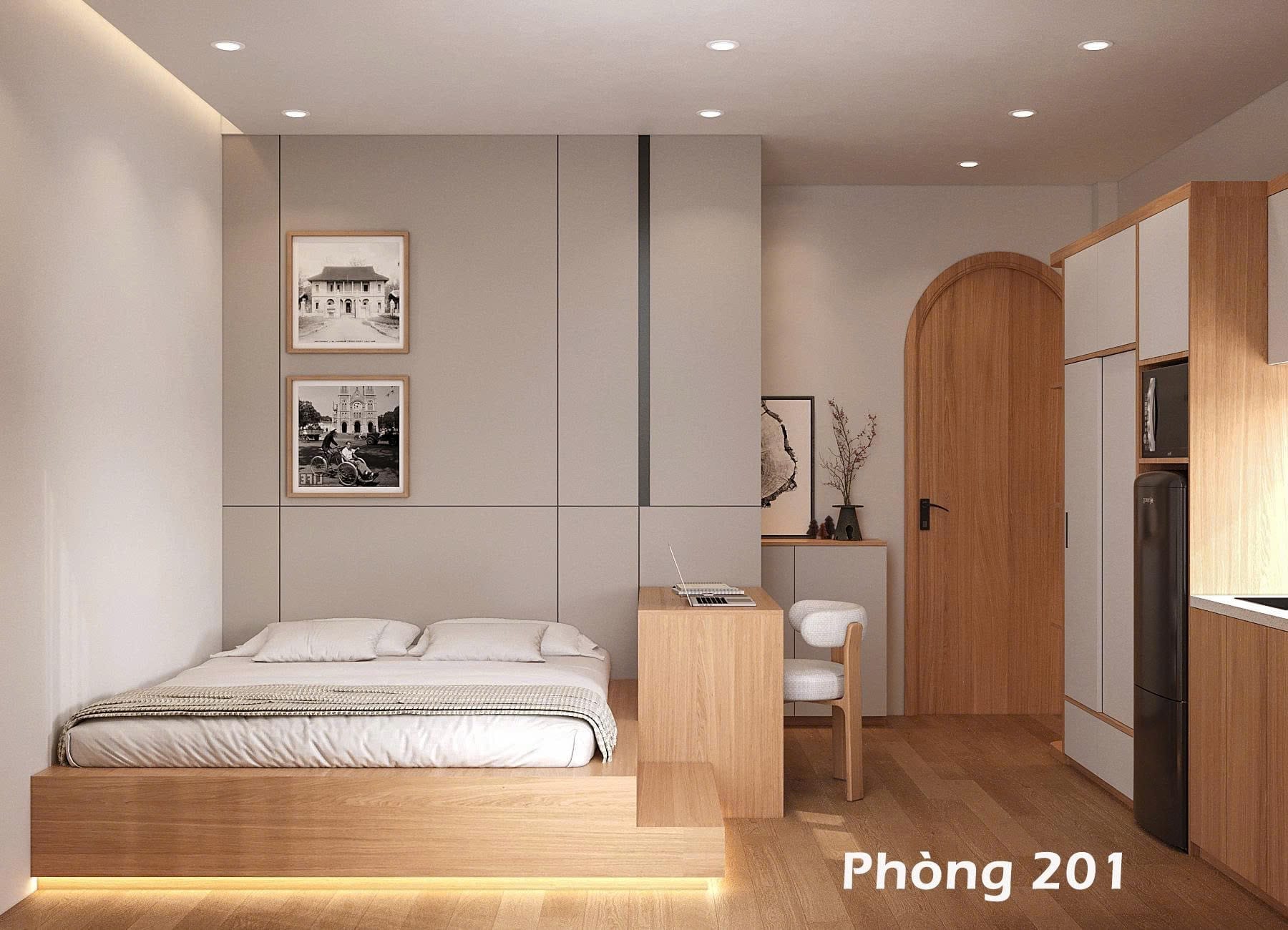 thiết kế thi công căn hộ dịch vu phong cách japanese