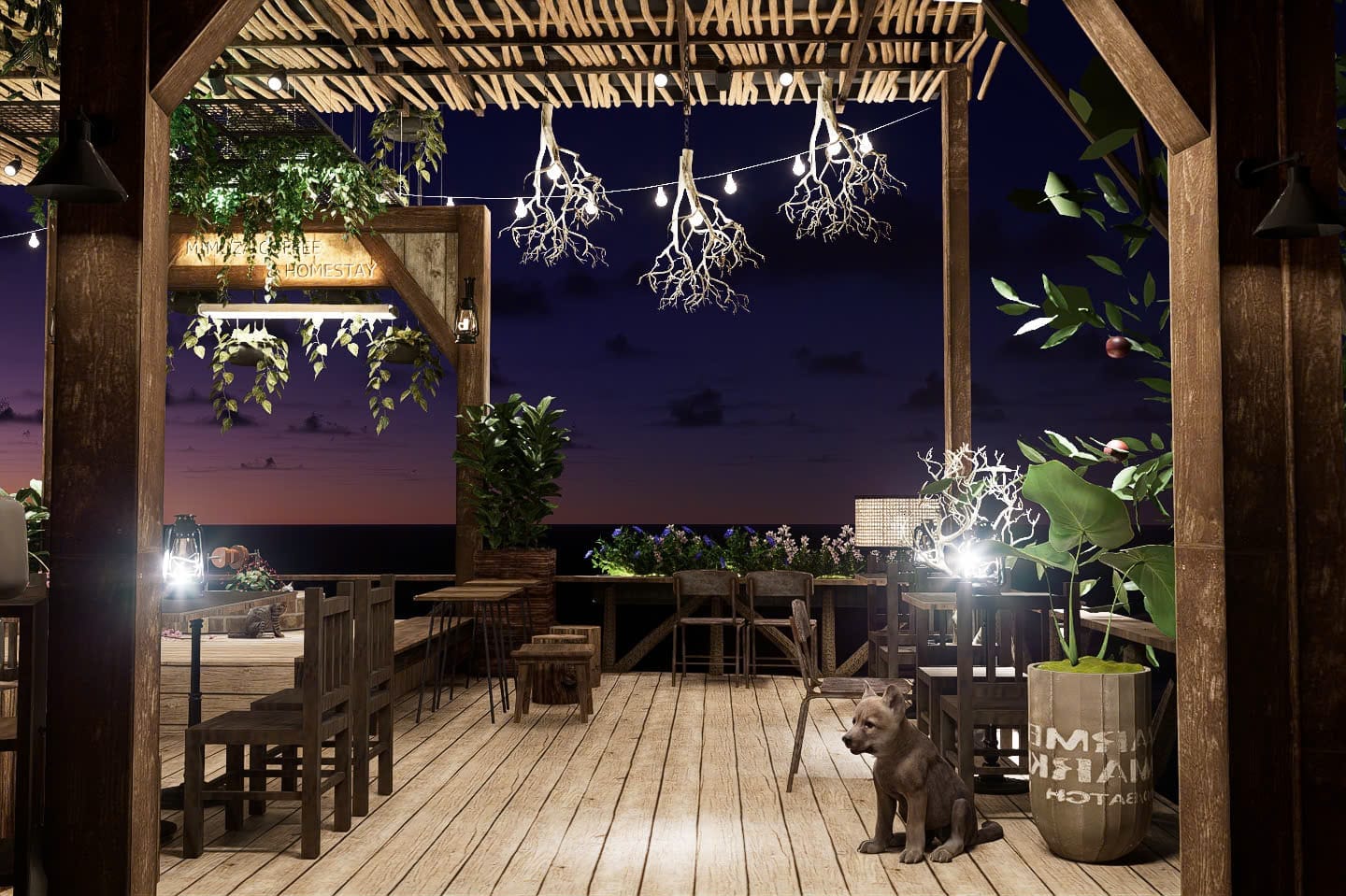 thiết kế thi công cà phê homestay đẹp cầu đất đà lạt