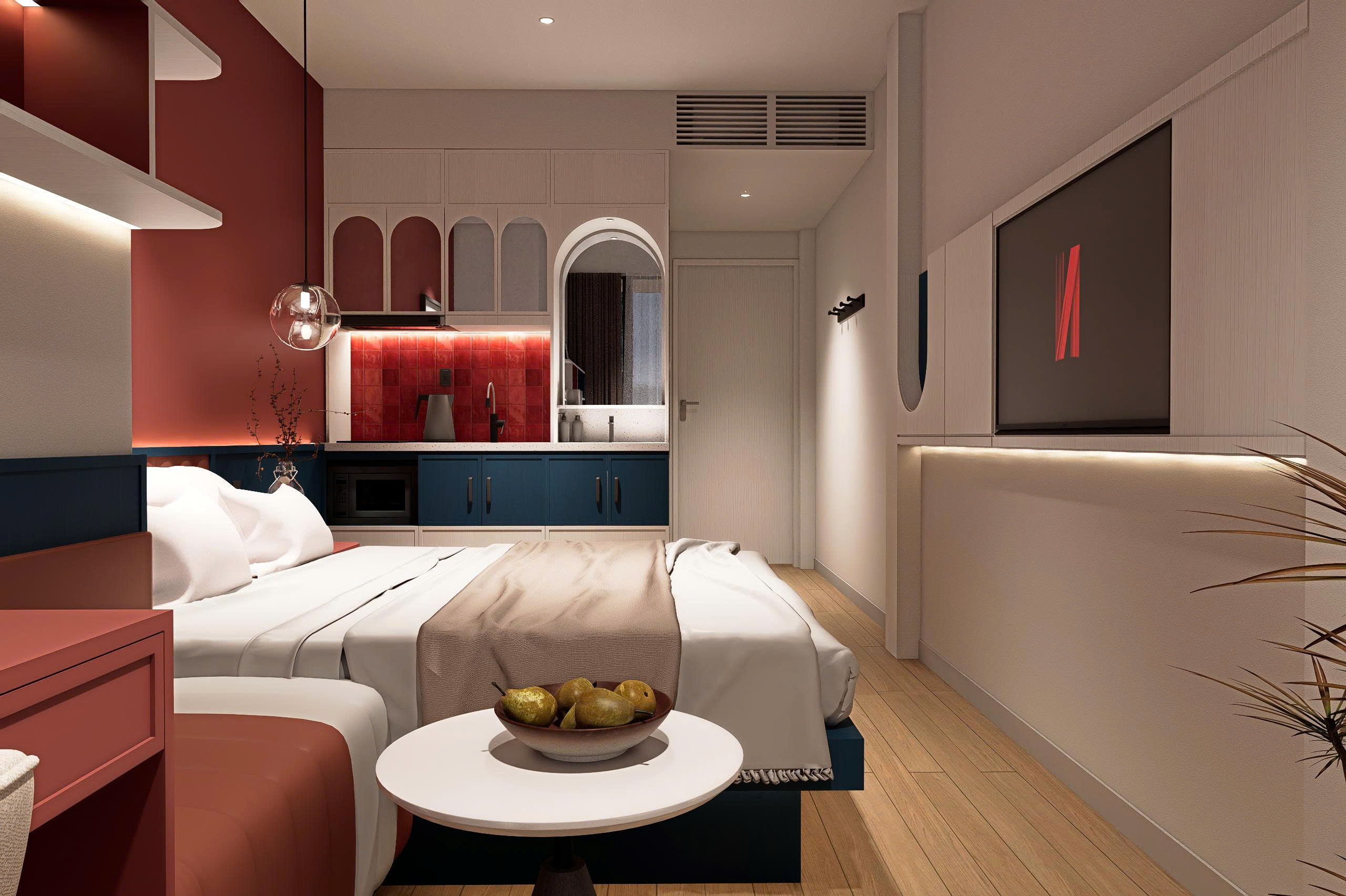 thiết kế thi công căn hộ dịch vụ đẹp quạn tân bình