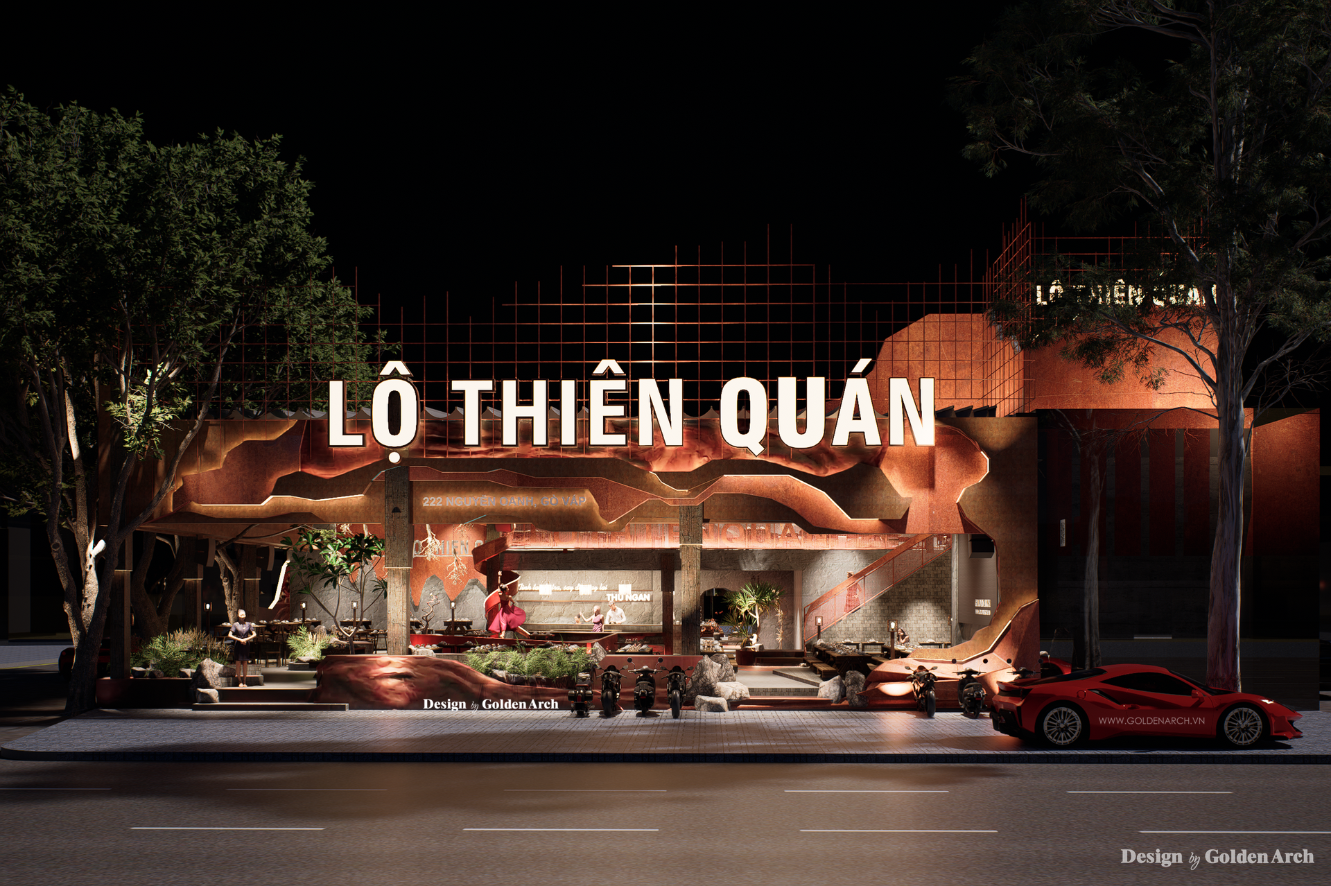 Thiết kế thi công Lộ Thiên Quán Nguyễn Oanh