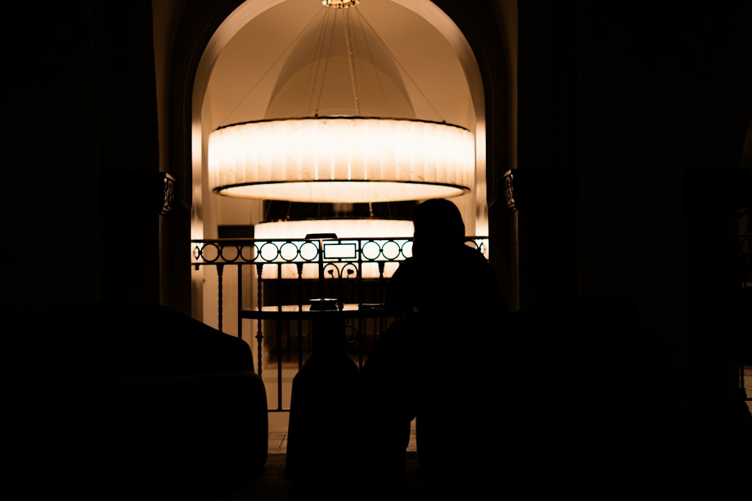 moody architectural interior dramatic lighting
